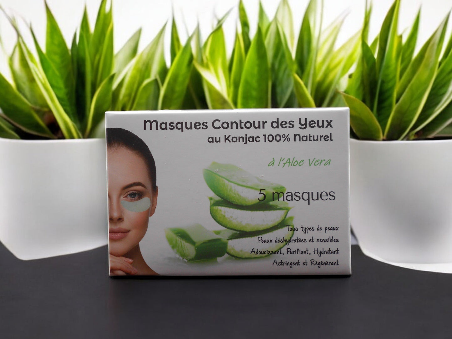 CONTOUR DES YEUX -  L'ALOE VERA - Pack 5 Masques Konjac